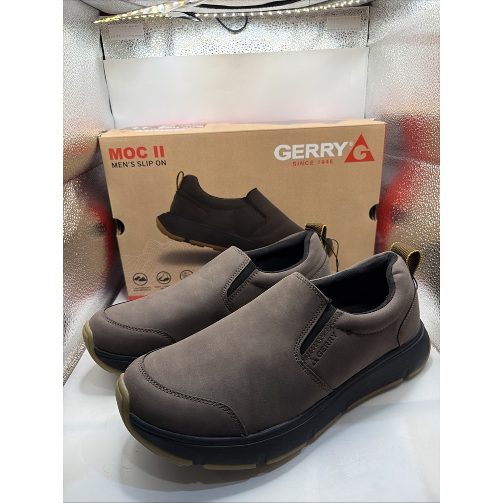 Gerry Men's Size 12, Moc II Easy Slip On Light Weight Sneakers Shoes, Brown. New